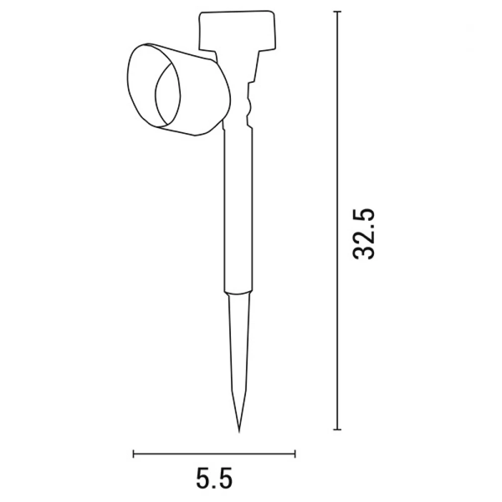 ΗΛΙΑΚΟ ΦΩΤΙΣΤΙΚΟ ΚΗΠΟΥ ΚΑΡΦΩΤΟ ΚΙΝΗΤΟ Φ55X325MM 4000Κ EUROLAMP