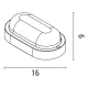 Φωτιστικό Τοίχου Οβάλ LED Σε Θερμό Λευκό 8W 160X90X51 IP54 Λευκό PLUS - Eurolamp
