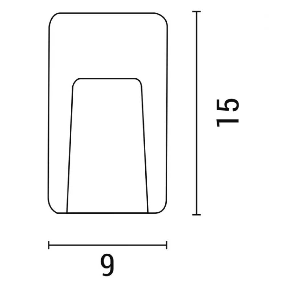LED Φωτιστικό Τοίχου Slim 3W IP65 Σε Λευκό 9x15cm Eurolamp