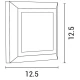 LED Φωτιστικό Τοίχου Slim Σε Γκρί 3W IP65 230V 125X125MM Eurolamp