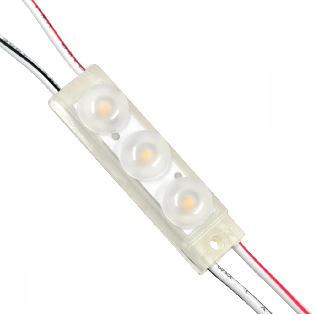 GloboStar® 73710 20 Τεμάχια x LED Modules 3 x SMD 3030 LUMILED LUXEON CHIP 1W 120lm DC 12V IP67 Θερμό Λευκό 3000K