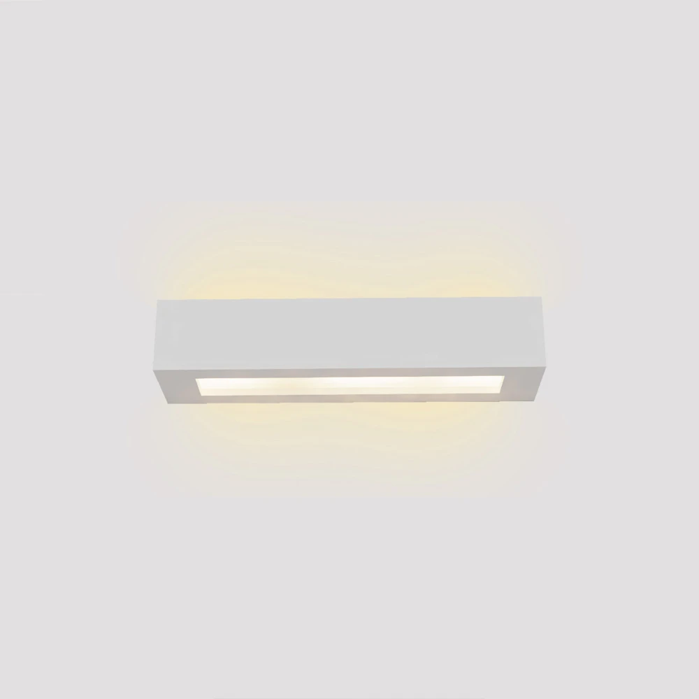 Inlight Επιτοίχιο φωτιστικό λευκό από γύψο 2xE14 D:36cm (43049-B-White)