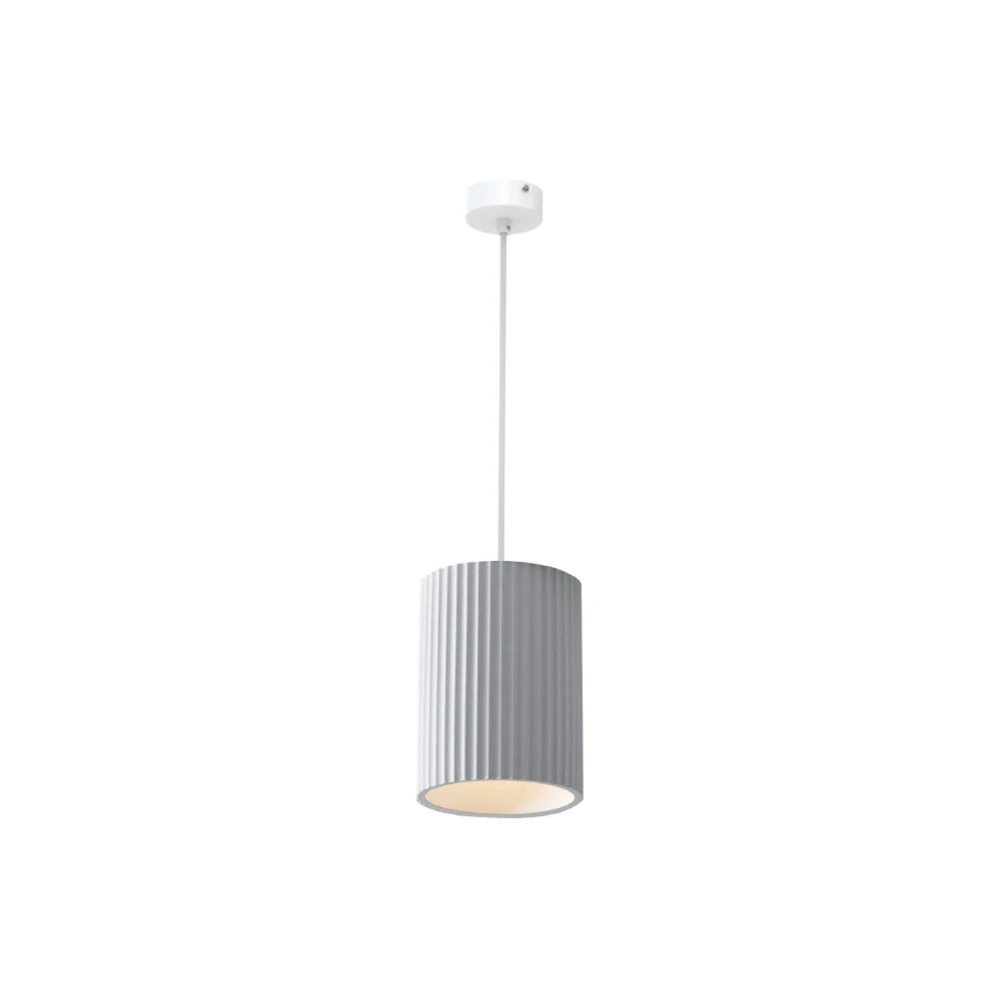Inlight Κρεμαστό φωτιστικό λευκό από γύψο 1XΕ27 D:15cm (4062-White) Viokef