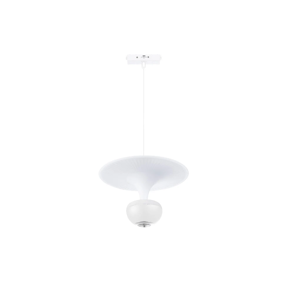 Inlight Κρεμαστό Φωτιστικό LED 5W 3CCT για Ultra-Thin μαγνητική ράγα σε λευκή απόχρωση D:23X20cm (TMU0240-White)