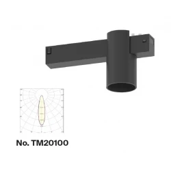 Inlight Φωτιστικό spot LED 10W, 3CCT, 24° για μαγνητική ράγα 220V, σε μαύρη απόχρωση D:6x9.5cm (TM20100)