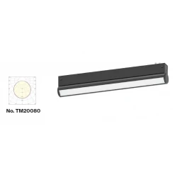 Inlight Γραμμικό Φωτιστικό LED 15W  3CCT 120°,για Μαγνητική Ράγα 220V  σε μαύρη απόχρωση D: 33,4x6x3,3cm (TM20080)