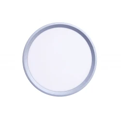 Inlight Πλαφονιέρα οροφής LED 18W 3CCT (by switch on base) σε ασημί απόχρωση D:23x2,5cm (42036-E-Silver)