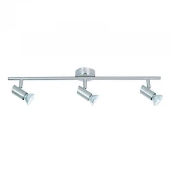 InLight Επιτοίχιο σποτ από μέταλλο σε νίκελ ματ απόχρωση 3XGU10 D:60cm (9076-3Φ-Νίκελ Ματ)