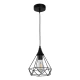 InLight Κρεμαστό φωτιστικό από μαύρο μέταλλο 1XE27 D:16cm (4024-BL)