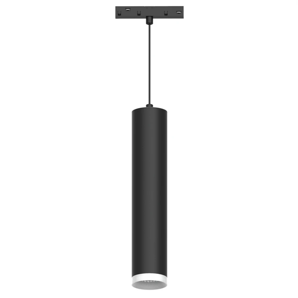 InLight  Κρεμαστό φωτιστικό LED 10W 4000K για μαγνητική ράγα σε μαύρη απόχρωση D:6cmX30cm (T02402-BL)