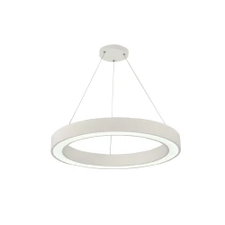 InLight Κρεμαστό φωτιστικό LED 68W 3CCT (by switch on base) σε λευκή απόχρωση D:60cm (6073-60-WH)