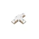 InLight Σύνδεσμος Τ Λευκός Μονοφασικής Ράγας (TC1-030-WH)