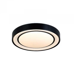 InLight Πλαφονιέρα οροφής LED 27W 3CCT από μαύρο μέταλλο και ακρυλικό D:40cm (42179-Β)