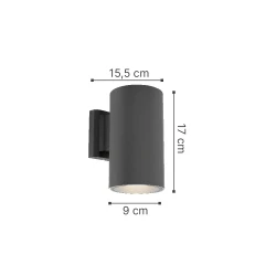 it-Lighting Candler E27 Up or Down Outdoor Light in Anthracite  Color (80203744)