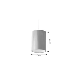 Inlight Κρεμαστό φωτιστικό λευκό από γύψο 1XΕ27 D:15cm (4062-White) Viokef