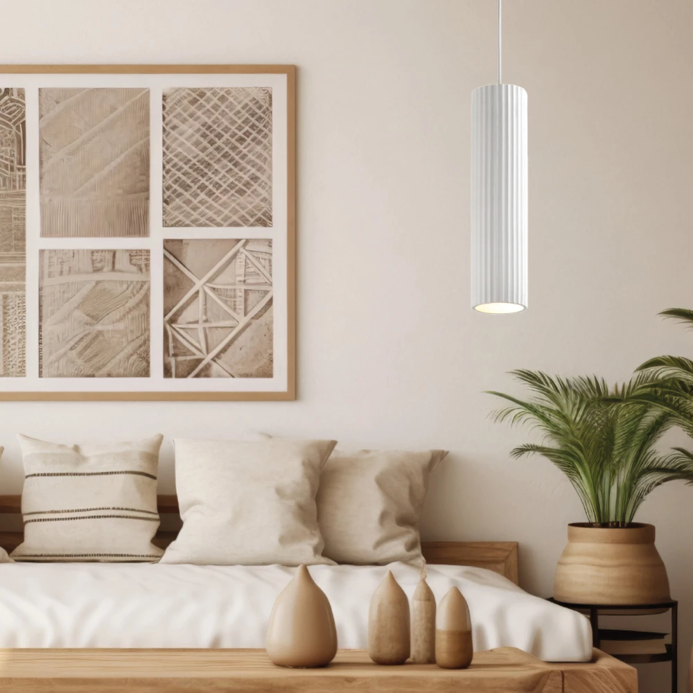 Inlight Κρεμαστό φωτιστικό λευκό από γύψο 1XGU10 GAIA