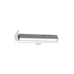 Inlight Γραμμικό φωτιστικό LED 7W 3CCT για ultra thin ράγα σε μαύρη απόχρωση D:23X2,6X2,4cm (TMU0040-Black)