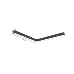 Inlight Γραμμικό φωτιστικό LED 24W 3CCT για ultra thin ράγα σε μαύρη απόχρωση D:30X2,6X2,4cm (TMU0180-Black)