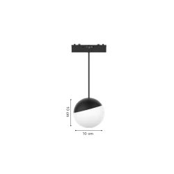 Inlight Κρεμαστό Φωτιστικό LED 6W 3000K-6000K για Ultra-Thin μαγνητική ράγα σε λευκή απόχρωση D:10X10cm (TMZ0050-White)
