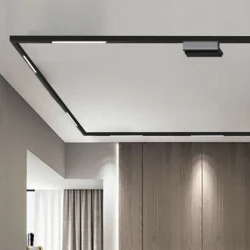 Inlight Φωτιστικό LED 30W 3CCT για μαγνητική ράγα σε μαύρη απόχρωση D:54,3X2,2X4,3cm (TM0030-Black)
