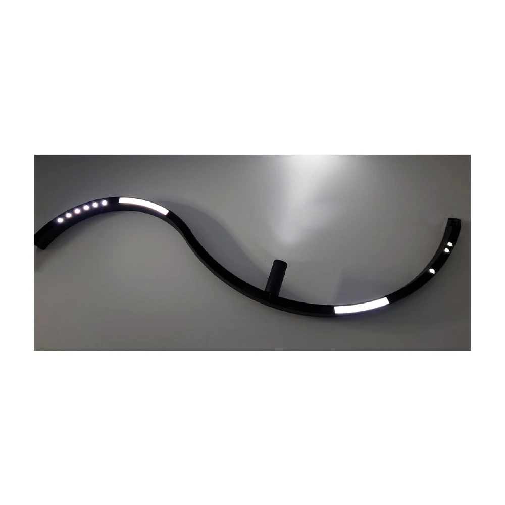 Inlight Γραμμικό φωτιστικό Curved LED 6W 3000K για μαγνητική ράγα σε μαύρη απόχρωση D:19x2,2x2,5cm (TMC0011-Black)