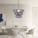 Inlight Κρεμαστό φωτιστικό από φιμέ γυαλί 12W 1644LM 3000K D:45x33cm (4070-Smoky)