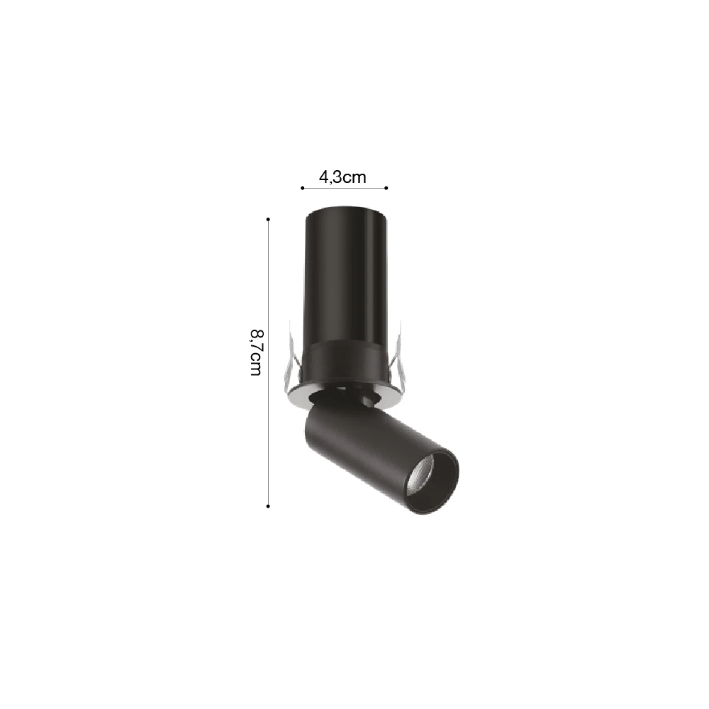 Inlight Downlight LED σποτ 5W 3CCT σε λευκή και μαύρη απόχρωση (X00170WB)