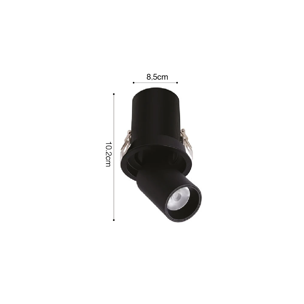 Inlight Downlight σποτ 10W 3CCT σε μαύρη απόχρωση (X00180B)