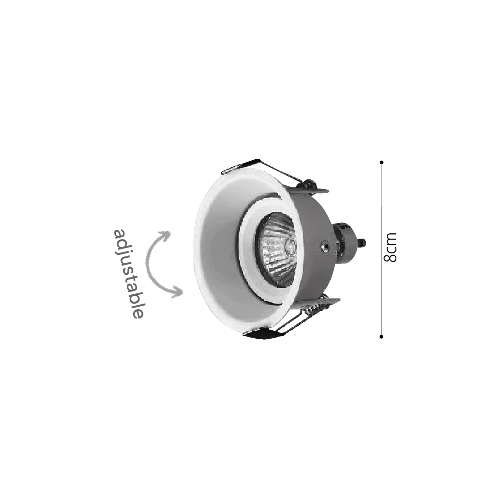 Inlight Downlight σποτ GU10 σε λευκή απόχρωση (X0010-White)