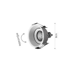 Inlight Downlight σποτ GU10 σε λευκή απόχρωση (X0010-White)