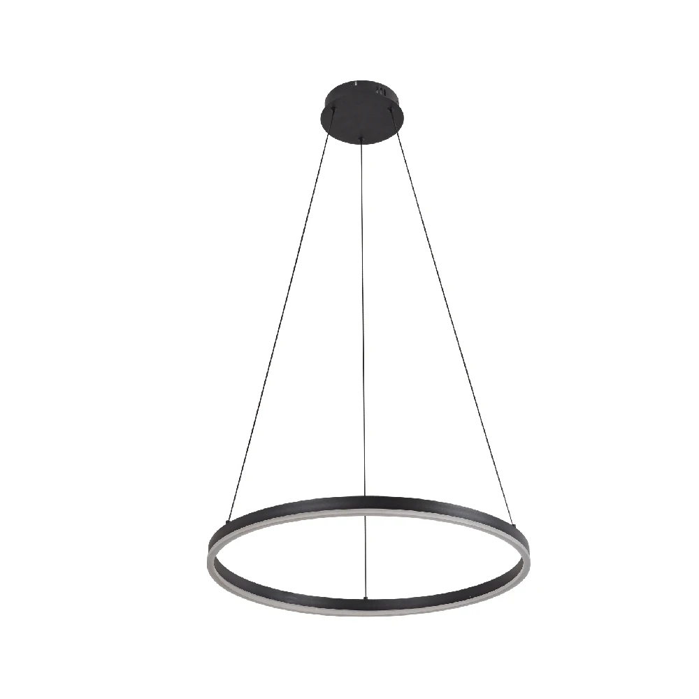 Inlight Κρεμαστό φωτιστικό LED 45W 3CCT (by switch on base) D:100cm (6095-AA-Black)