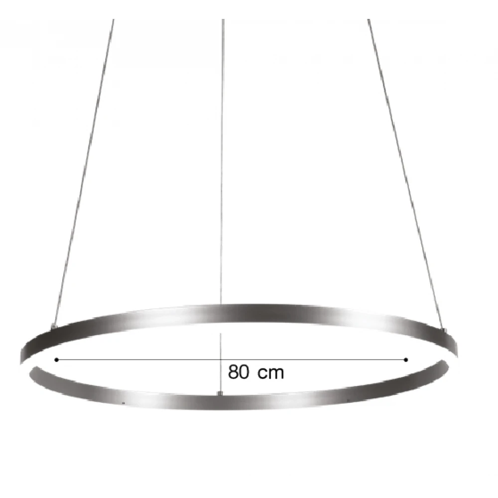 Inlight Κρεμαστό φωτιστικό LED 36W 3CCT (by switch on base) D:80cm (6095-AB-Black)