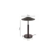 Inlight Επιτραπέζιο φωτιστικό σε μαύρο χρώμα LED 10W D:28x45cm (3063-Black)