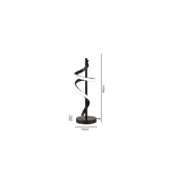 Inlight Επιτραπέζιο φωτιστικό σε μαύρο χρώμα LED 14W D:15x46cm (3062-Black)