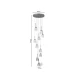Inlight Κρεμαστό φωτιστικό LED 10*10W από χρυσαφί μέταλλο και ακρυλικό D:30x200cm (4077-10-Golden)