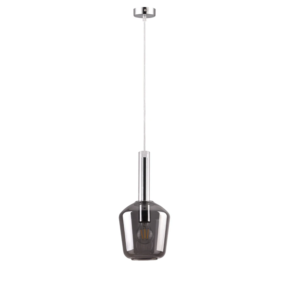 Inlight Κρεμαστό φωτιστικό από φιμέ γυαλί 1XE27 D:18x36cm (4079)