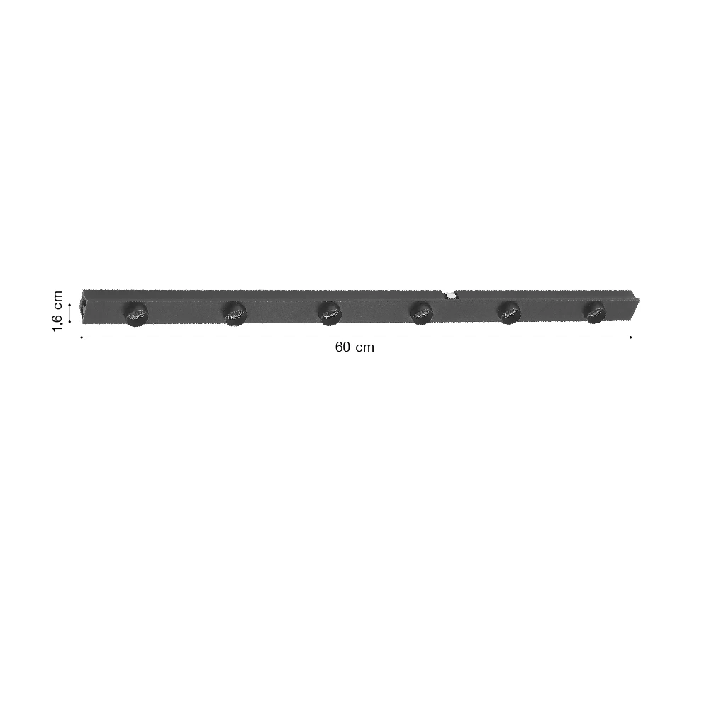 Inlight Γραμμικό φωτιστικό LED 12W 3000K για μαγνητική Mini ράγα σε μαύρη απόχρωση D:60cmx1,6cm (TMM0021-Black)