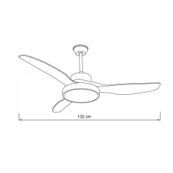 it-Lighting Nitinat 25W 3CCT LED Fan Light in Total White Color (102000290)