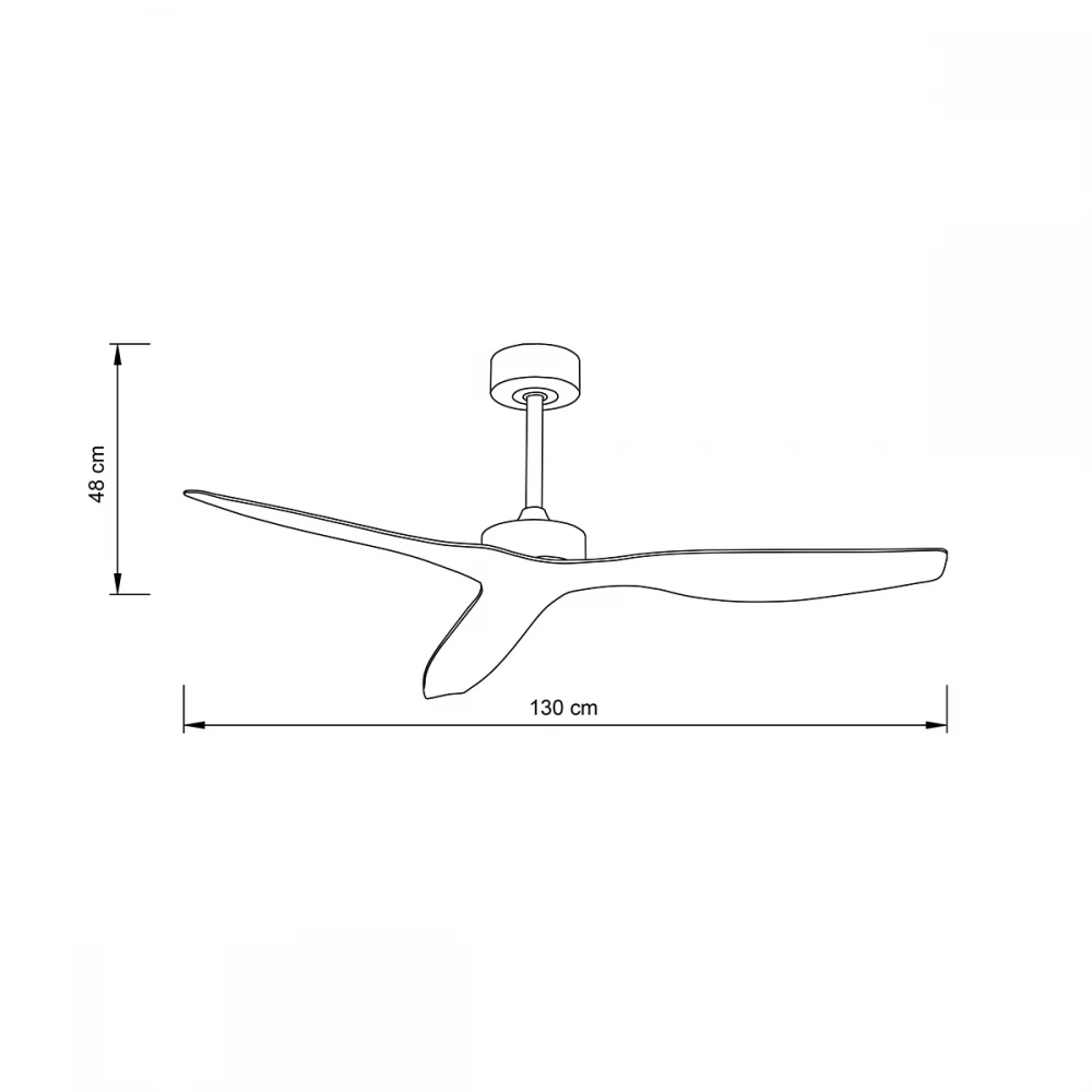 it-Lighting Trent - Fan in White and wooden Color (102000615)
