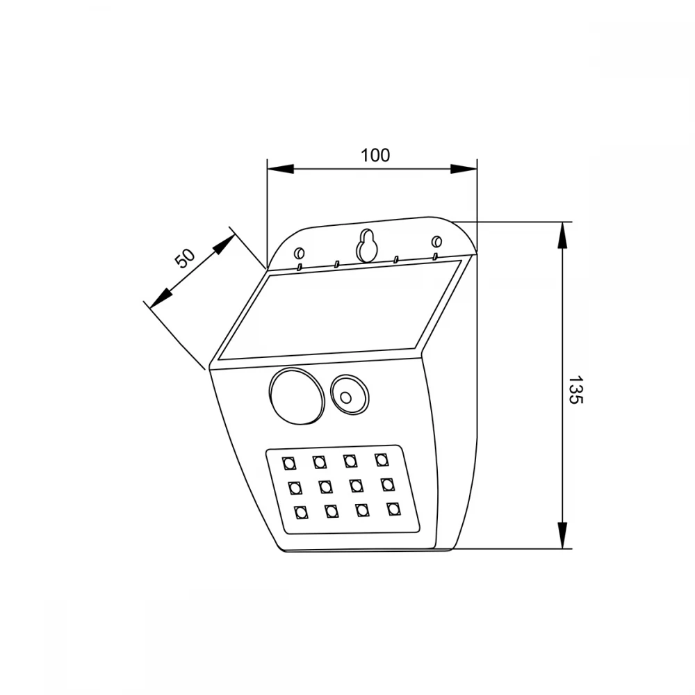 it-Lighting Meribel LED 2W 3000K  Solar Outdoor Wall Lamp Black D:130x10x50mm (80207011S)