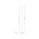 it-Lighting Allatoona LED 10W 3000K Outdoor Wall Lamp Black D:45x80x600 mm (80205711)