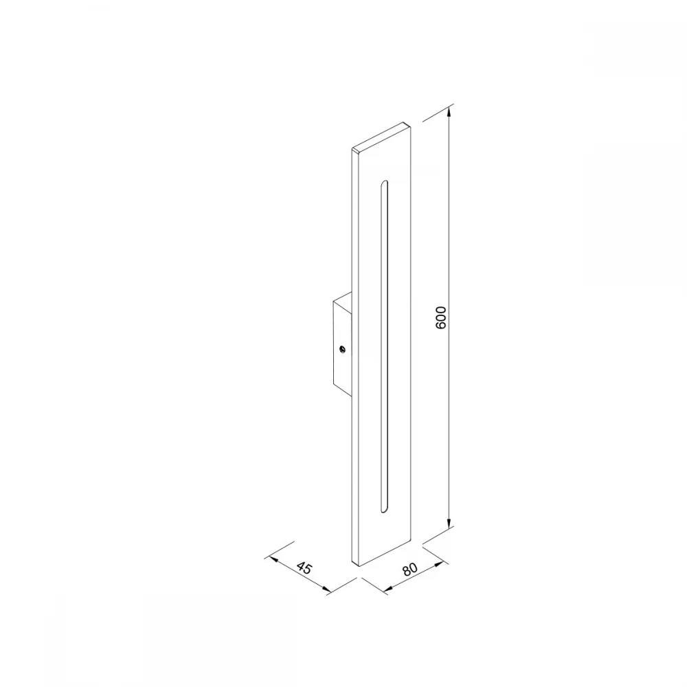 it-Lighting Barton LED 15W 3000K Outdoor Wall Lamp Black D:45x80x600 mm (80205911)