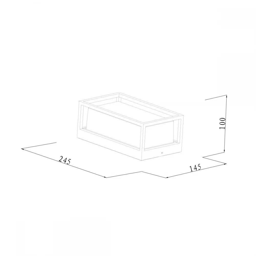 it-Lighting Isabella LED 12W 3000K Outdoor Wall Lamp Black D:100x145x245mm (80205511)