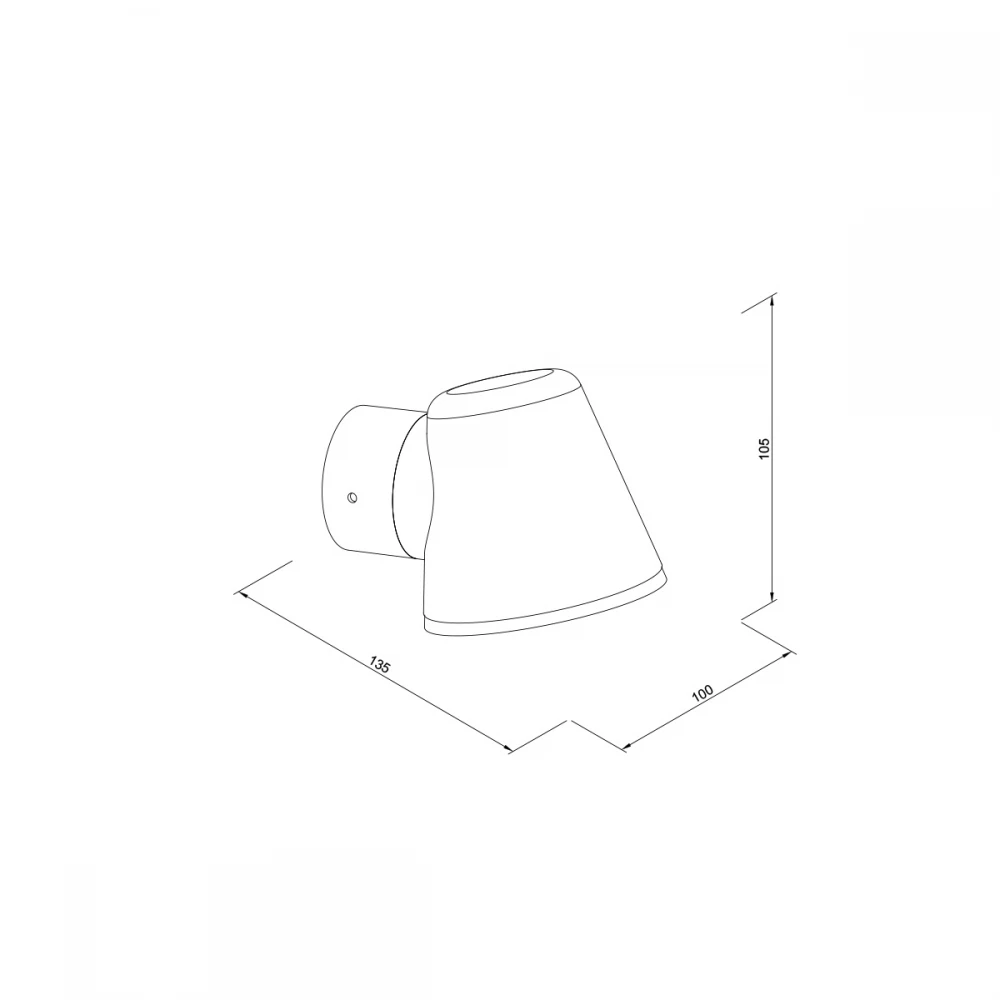 it-Lighting Canyon 1xGU10 Outdoor Wall Lamp Black D:100x105x135mm (80206214)