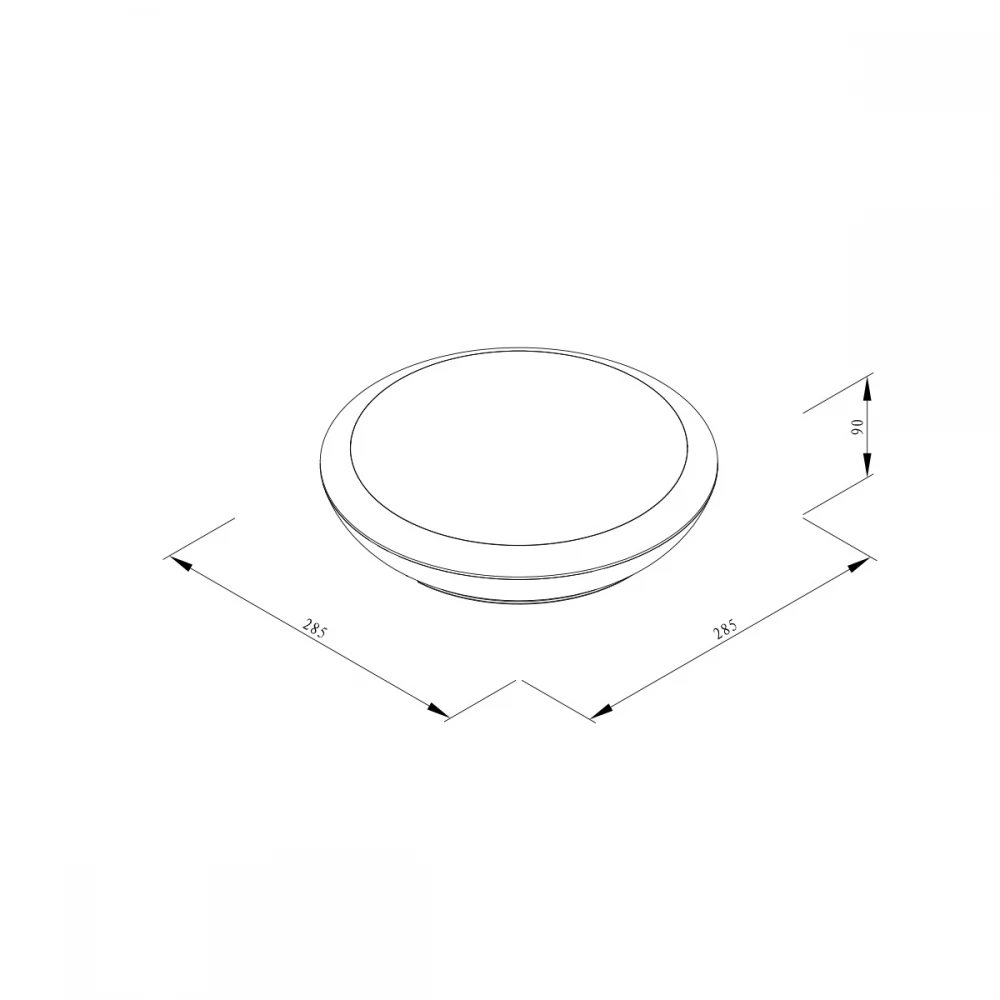 it-Lighting Champlain 1xE27 Outdoor Ceiling Light Grey D:90x285x285mm (80300834)