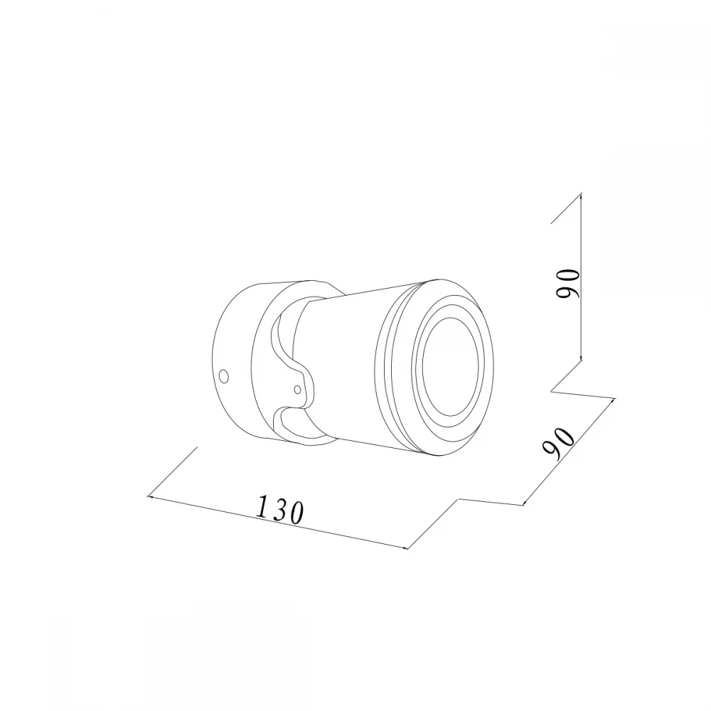 it-Lighting Crescent 1xGU10 Outdoor Spot White D:90x90x130mm (80206024)