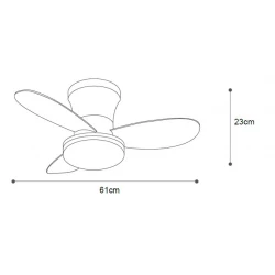 it-Lighting BAY Ανεμιστήρας Οροφής με LED 20W, DC Μοτέρ & Smart App - Γκρι / Ξύλο (102000930)