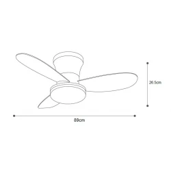 it-Lighting AURORA Ανεμιστήρας Οροφής με LED 20W, DC Μοτέρ & Smart App - Μαύρο/Ξύλο (102001020)