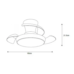 it-Lighting CLARK Ανεμιστήρας Οροφής με LED 24W, DC Μοτέρ & Smart App - Total White (102001110)