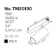 Inlight Φωτιστικό spot LED 18W, 3CCT, 24° για μαγνητική ράγα 220V, σε μαύρη απόχρωση D:5,5x12cm (TM20130)